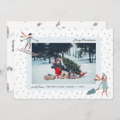 かわいいクリスマスフォトホリデーカード シーズンカード (正面/裏面)