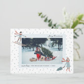 かわいいクリスマスフォトホリデーカード シーズンカード (スタンド正面)