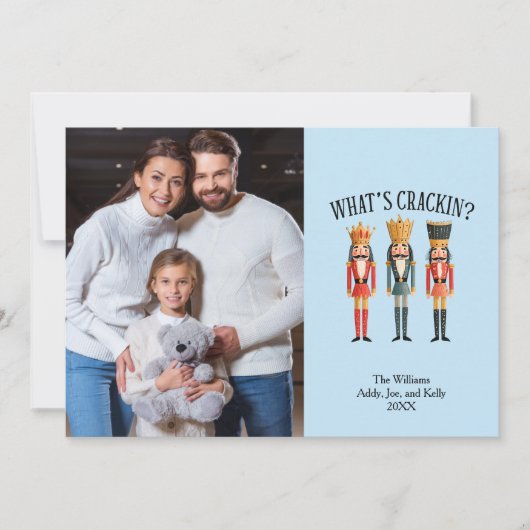 かわいいクリスマスフォトホリデー シーズンカード (正面)