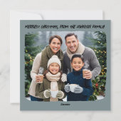 かわいいクリスマスフォレストロビンとキツネ シーズンカード (裏面)