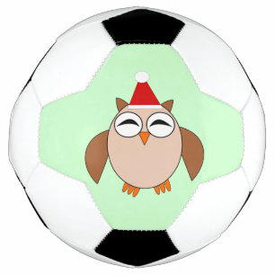 かわいいクリスマスフクロウのサッカーボール サッカーボール