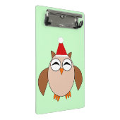 かわいいクリスマスフクロウのミニクリップボード ミニクリップボード (アングル)