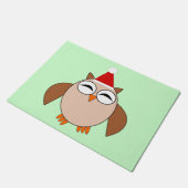 かわいいクリスマスフクロウドアマット ドアマット (アングル)