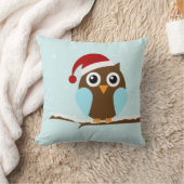 かわいいクリスマスフクロウ クッション (ブランケット)