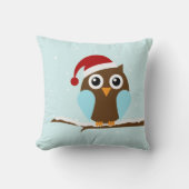 かわいいクリスマスフクロウ クッション (正面)