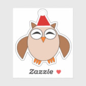 かわいいクリスマスフクロウ シール (シート)