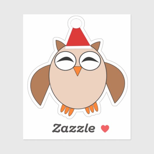 かわいいクリスマスフクロウ シール (シート)