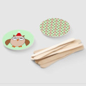 かわいいクリスマスフクロウ ハンドファン (組立なし)