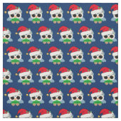 かわいいクリスマスフクロウ ファブリック (見本)