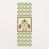 かわいいクリスマスフクロウ ヨガマット (正面)