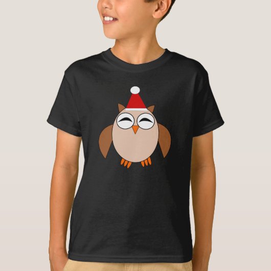 かわいいクリスマスフクロウTシャツ Tシャツ (正面)