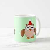 かわいいクリスマスフクロムグ コーヒーマグカップ (正面右)