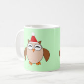 かわいいクリスマスフクロムグ コーヒーマグカップ (正面左)