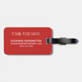 かわいいクリスマスブラックパグパピーサンタハット ラゲッジタグ (裏面横)