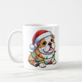 かわいいクリスマスブルドッグマグカップ コーヒーマグカップ