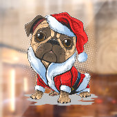 かわいいクリスマスプグサンタスーツ ウィンドウサイン (シート2)