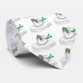 かわいいクリスマスプレゼントを持つカートゥーンポーラーベア ネクタイ (ロール)