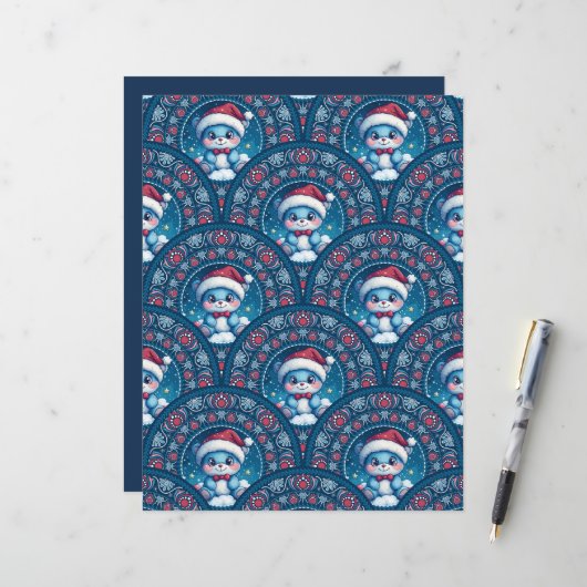 かわいいクリスマスベアマンダラデコスケールスクラップブック (正面/裏面インサイチュ)