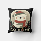 かわいいクリスマスベアーに帰る クッション (裏面)