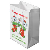 かわいいクリスマスベアーズ孫 ミディアムペーパーバッグ (裏面アングル)