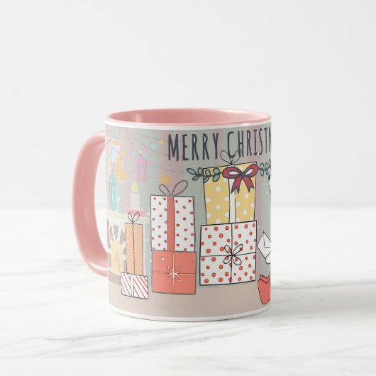 かわいいクリスマスベア マグカップ (正面左)