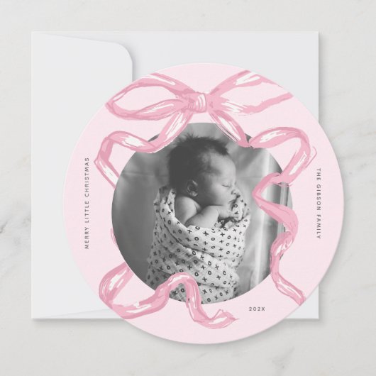 かわいいクリスマスベイビー ボウ フォト クリスマス (正面)