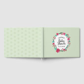 かわいいクリスマスベビーシャワーフラワーリース ゲストブック (全面)