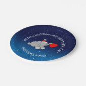 かわいいクリスマスベビーゾウ ペーパープレート (アングル)