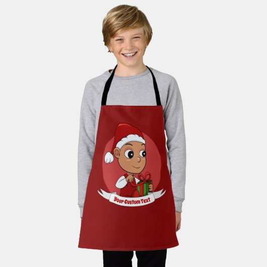 かわいいクリスマスベビー漫画のエプロン エプロン (着用した状態)