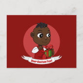 かわいいクリスマスベビー漫画はがき ポストカード (正面)