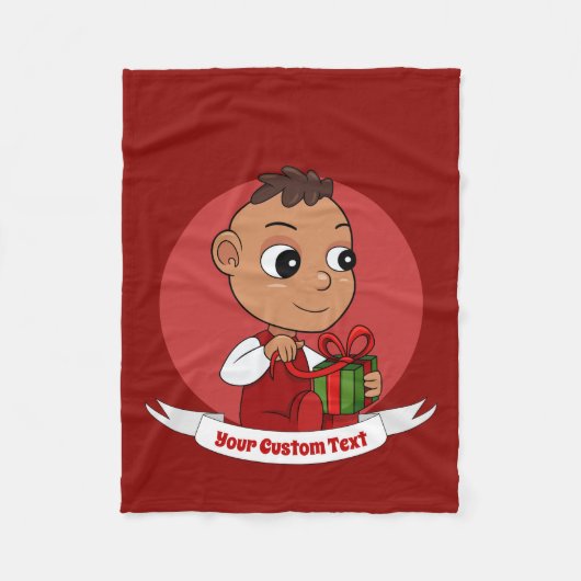 かわいいクリスマスベビー漫画フリースブランケット フリースブランケット (正面)