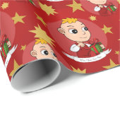 かわいいクリスマスベビー漫画ラッピング紙 ラッピングペーパー (ロールコーナー)
