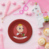 かわいいクリスマスベビー漫画紙プレート ペーパープレート (パーティー)