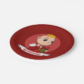 かわいいクリスマスベビー漫画紙プレート ペーパープレート (アングル)