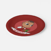 かわいいクリスマスベビー漫画紙プレート ペーパープレート (アングル)