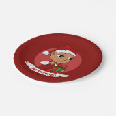 かわいいクリスマスベビー漫画紙プレート ペーパープレート (アングル)
