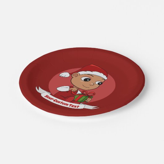 かわいいクリスマスベビー漫画紙プレート ペーパープレート (アングル)