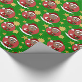 かわいいクリスマスベビー漫画 ラッピングペーパー (角)