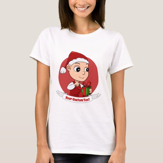かわいいクリスマスベビー漫画Tシャツ Tシャツ (正面)
