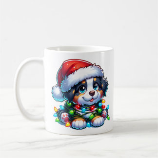 かわいいクリスマスベルネーズマウンテンドッグ コーヒーマグカップ