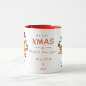 かわいいクリスマスベルマグ | 個人用ホリデー マグカップ (中央)