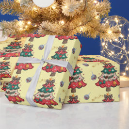 かわいいクリスマスベル線画 ラッピングペーパー