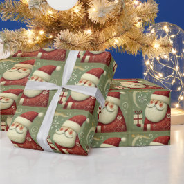 かわいいクリスマスベル線画 ラッピングペーパー