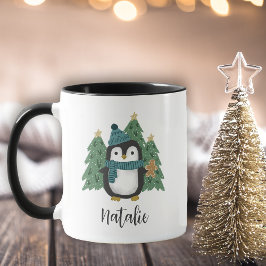 かわいいクリスマスペンギンの名前 マグカップ