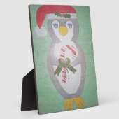 かわいいクリスマスペンギン フォトプラーク (側面)