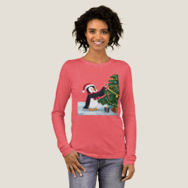 かわいいクリスマスペンギンTシャツ トライブレンドTシャツ