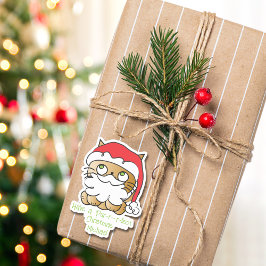 かわいいクリスマスホリデーカートゥーン猫おもしろいことわざ シール