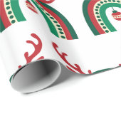 かわいいクリスマスホリデークリスマスレインボーギフト ラッピングペーパー