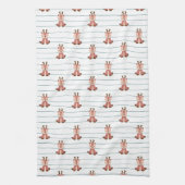 かわいいクリスマスホリデートナディアパターン キッチンタオル (縦)