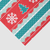 かわいいクリスマスホリデーパターンインレッドティール（緑がかった色）ミント 薄葉紙 (詳細)